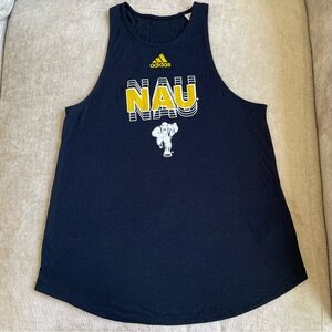 Adidas NAU Northern Arizona University Women’s Tank Top Navy White & Yellow EUC